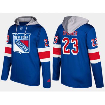 Adidas New York Rangers 23 Ryan Spooner Name And Number Blue Hoodie