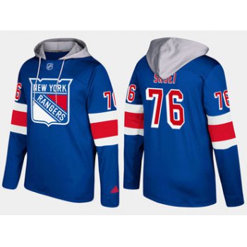 Adidas New York Rangers 76 Brady Skjei Name And Number Blue Hoodie