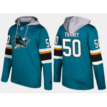 Adidas San Jose Sharks 50 Chris Tierney Name And Number Teal Hoodie