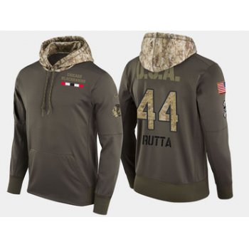 Nike Chicago Blackhawks 44 Jan Rutta Olive Salute To Service Pullover Hoodie