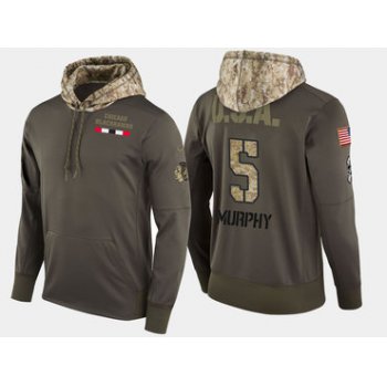 Nike Chicago Blackhawks 5 Connor Murphy Olive Salute To Service Pullover Hoodie