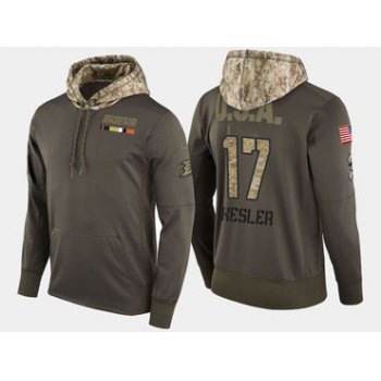 Nike Anaheim Ducks 17 Ryan Kesler Olive Salute To Service Pullover Hoodie