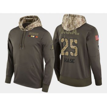 Nike Anaheim Ducks 25 Ondrej Kase Olive Salute To Service Pullover Hoodie