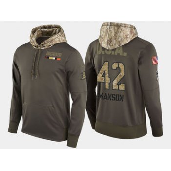 Nike Anaheim Ducks 42 Josh Manson Olive Salute To Service Pullover Hoodie