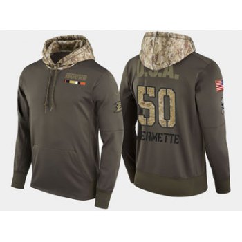 Nike Anaheim Ducks 50 Antoine Vermette Olive Salute To Service Pullover Hoodie