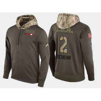 Nike Arizona Coyotes 2 Luke Schenn Olive Salute To Service Pullover Hoodie