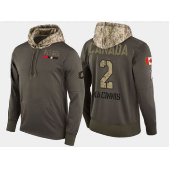 Nike Calgary Flames 2 Al Macinnis Retired Olive Salute To Service Pullover Hoodie