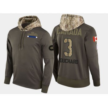 Nike Montreal Canadiens 3 Emile Bouchard Retired Olive Salute To Service Pullover Hoodie