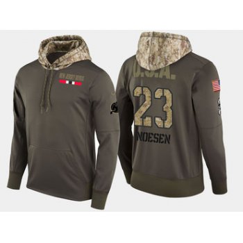 Nike New Jersey Devils 23 Stefan Noesen Olive Salute To Service Pullover Hoodie