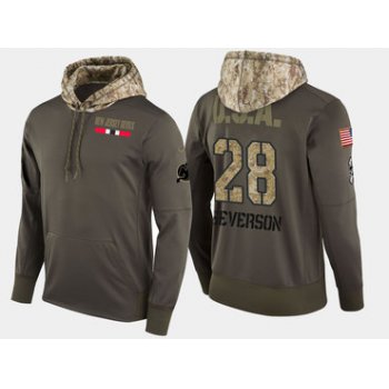 Nike New Jersey Devils 28 Damon Severson Olive Salute To Service Pullover Hoodie