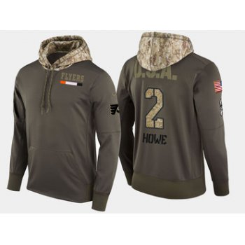 Nike Philadelphia Flyers 2 Mark Howe Retired Olive Salute To Service Pullover Hoodie