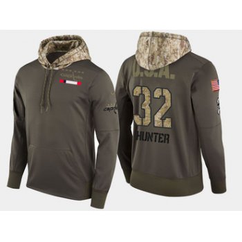 Nike Washington Capitals 32 Dale Hunter Retired Olive Salute To Service Pullover Hoodie