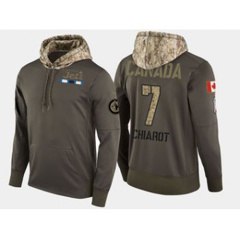 Nike Winnipeg Jets 7 Ben Chiarot Olive Salute To Service Pullover Hoodie