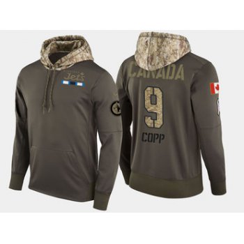 Nike Winnipeg Jets 9 Andrew Copp Olive Salute To Service Pullover Hoodie