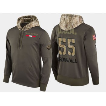 Nike Detroit Red Wings 55 Niklas Kronwall Olive Salute To Service Pullover Hoodie