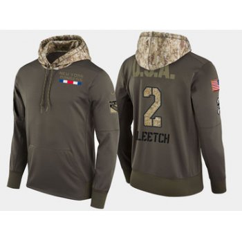 Nike New York Rangers 2 Brian Leetch Retired Olive Salute To Service Pullover Hoodie