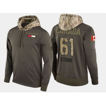 Nike Ottawa Senators 61 Mark Stone Olive Salute To Service Pullover Hoodie