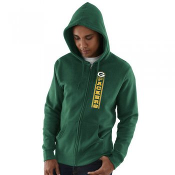 Green Bay Packers Hook and Ladder Full-Zip Hoodie - Green