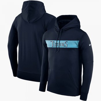 Men's Tennessee Titans Nike Navy Sideline Team Performance Pullover Hoodie