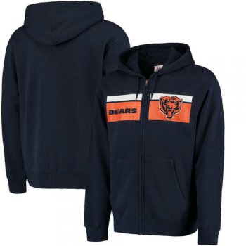 Chicago Bears Majestic Touchback Full-Zip Hoodie - Navy