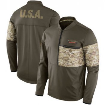 Nike Cincinnati Bengals Olive Salute to Service Sideline Hybrid Half-Zip Pullover Jacket