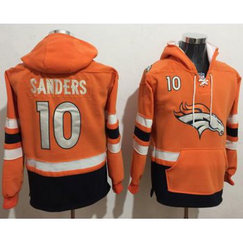 Nike Denver Broncos #10 Emmanuel Sanders Orange Navy Blue Name & Number Pullover NFL Hoodie