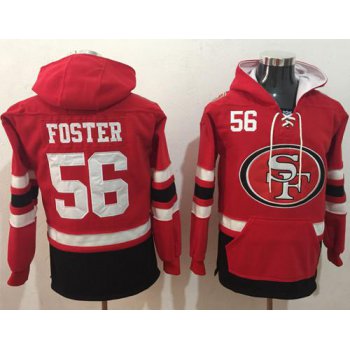 Nike San Francisco 49ers #56 Reuben Foster Red Black Name & Number Pullover NFL Hoodie