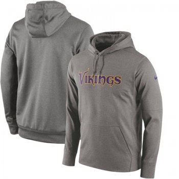 Men's Minnesota Vikings Nike Gray Circuit Wordmark Essential Performance Pullover Hoodie