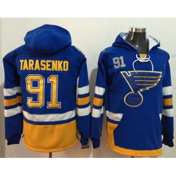 Blues #91 Vladimir Tarasenko Light Blue Name & Number Pullover NHL Hoodie