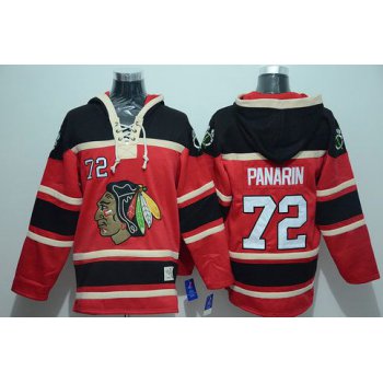 Men's Chicago Blackhawks #72 Artemi Panarin Old Time Hockey Red Hoodie