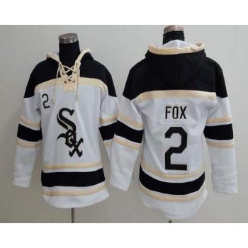 Men's Chicago White Sox #2 Nellie Fox Retired White Baseball MLB Hoodie