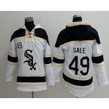 Men's Chicago White Sox #49 Chris Sale White Baseball MLB Hoodie