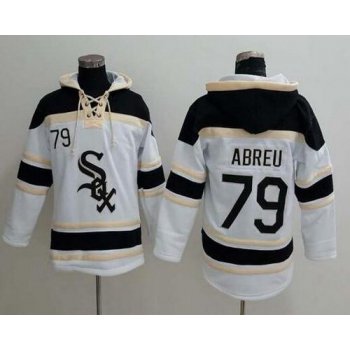 Men's Chicago White Sox #79 Jose Abreu White Baseball MLB Hoodie