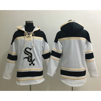 Men's Chicago White Sox Blank White Baseball MLB Hoodie