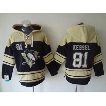 Men's Pittsburgh Penguins #81 Phil Kessel Old Time Hockey Black Hoodie