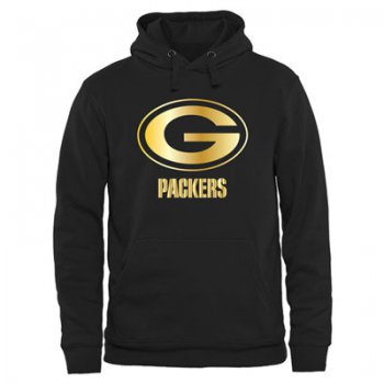 NFL Green Bay Packers Men's Pro Line Black Gold Collection Pullover Hoodies Hoody