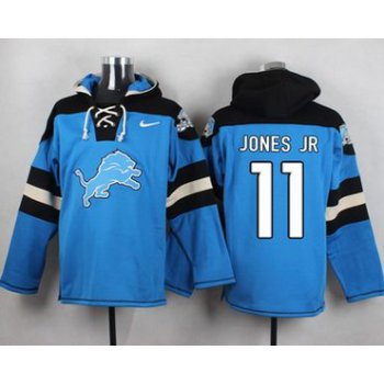 Nike Lions #11 Marvin Jones Jr Blue Player Pullover NFL Hoodie