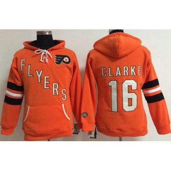 Philadelphia Flyers #16 Bobby Clarke Orange Women's Old Time Heidi NHL Hoodie