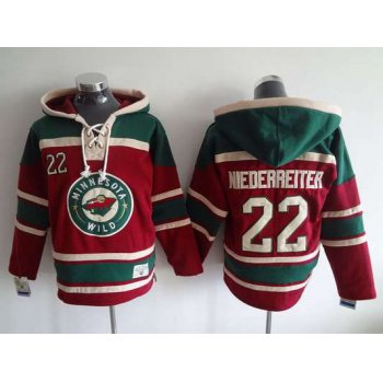 Men's Minnesota Wild #22 Nino Niederreiter Old Time Hockey Red Hoodie