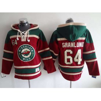 Men's Minnesota Wild #64 Mikael Granlund Old Time Hockey Red Hoodie