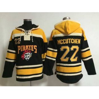 Men's Pittsburgh Pirates #22 Andrew McCutchen Alternate Black MLB Hoodie