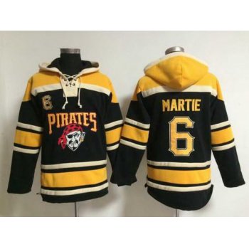 Men's Pittsburgh Pirates #6 Starling Marte Alternate Black MLB Hoodie