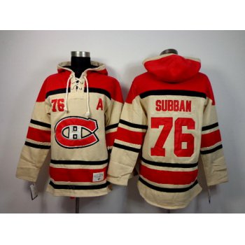 Old Time Hockey Montreal Canadiens #76 P. K. Subban Cream Hoodie