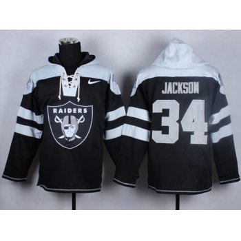 Nike Oakland Raiders #34 Bo Jackson 2014 Black Hoodie