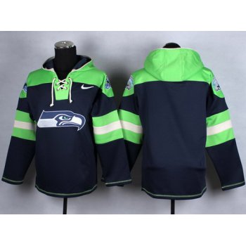 Nike Seattle Seahawks Blank 2014 Navy Blue Hoodie