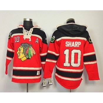 Old Time Hockey Chicago Blackhawks #10 Patrick Sharp Red Hoodie