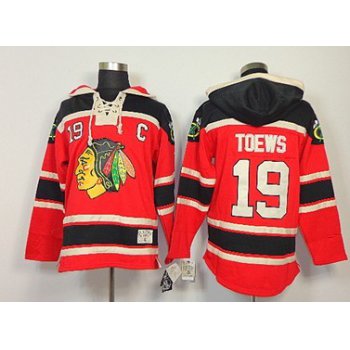 Old Time Hockey Chicago Blackhawks #19 Jonathan Toews Red Hoodie