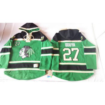 Old Time Hockey Chicago Blackhawks #27 Johnny Oduya Green Hoodie