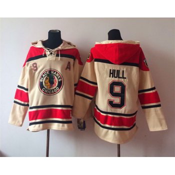 Old Time Hockey Chicago Blackhawks #9 Bobby Hull Cream Hoodie