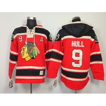 Old Time Hockey Chicago Blackhawks #9 Bobby Hull Red Hoodie